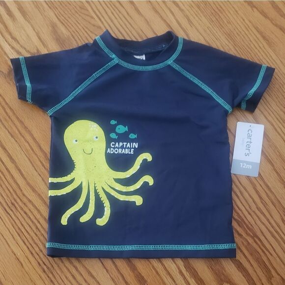 NWT Carter's Octopus Rash Guard Shirt - Picture 2 of 7